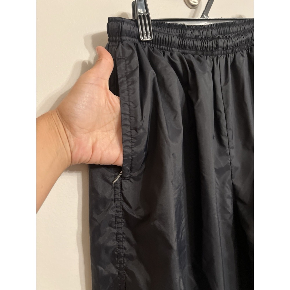 Vintage Nike Track Pants Men XL Black Windbreaker 90s Athletic Joggers Lined - Picture 2 of 9